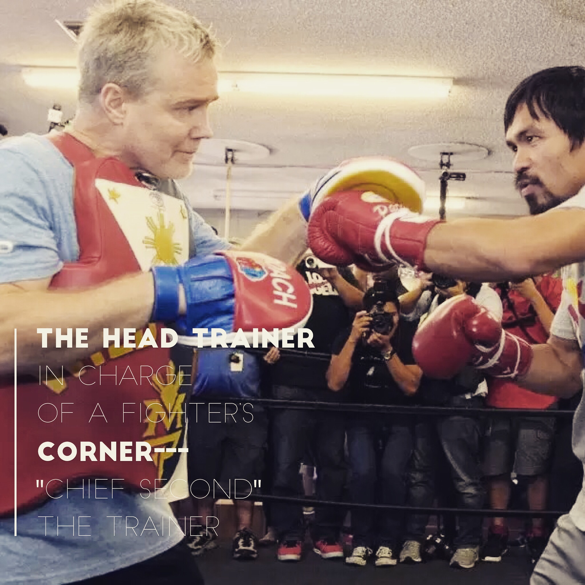 The head trainer in charge of a fighter’s corner— “Chief Second” The Trainer 